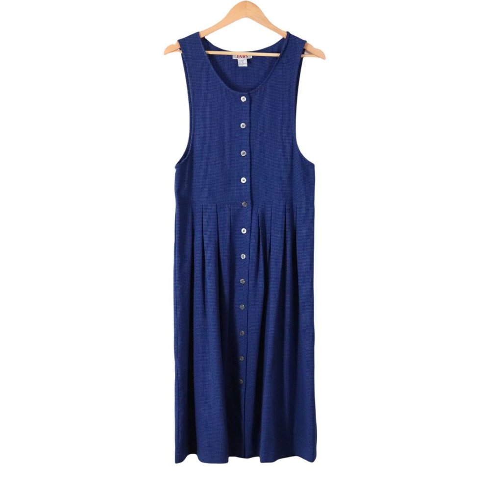 SOLD vintage 90s check plaid pinafore maxi dress M grunge cottagcore jumper - Picture 6 of 11
